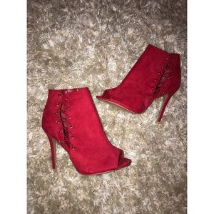 Charlotte Russe Red Booties